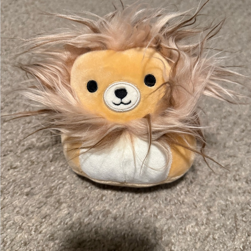 Squishmallows Tan and White Lion Stuffed Animal